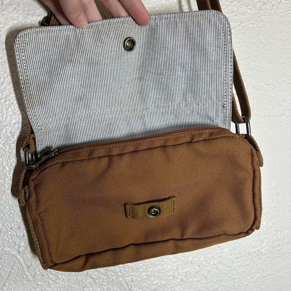Carhartt Brown Canvas Messenger Crossbody Bag - Picture 4 of 5